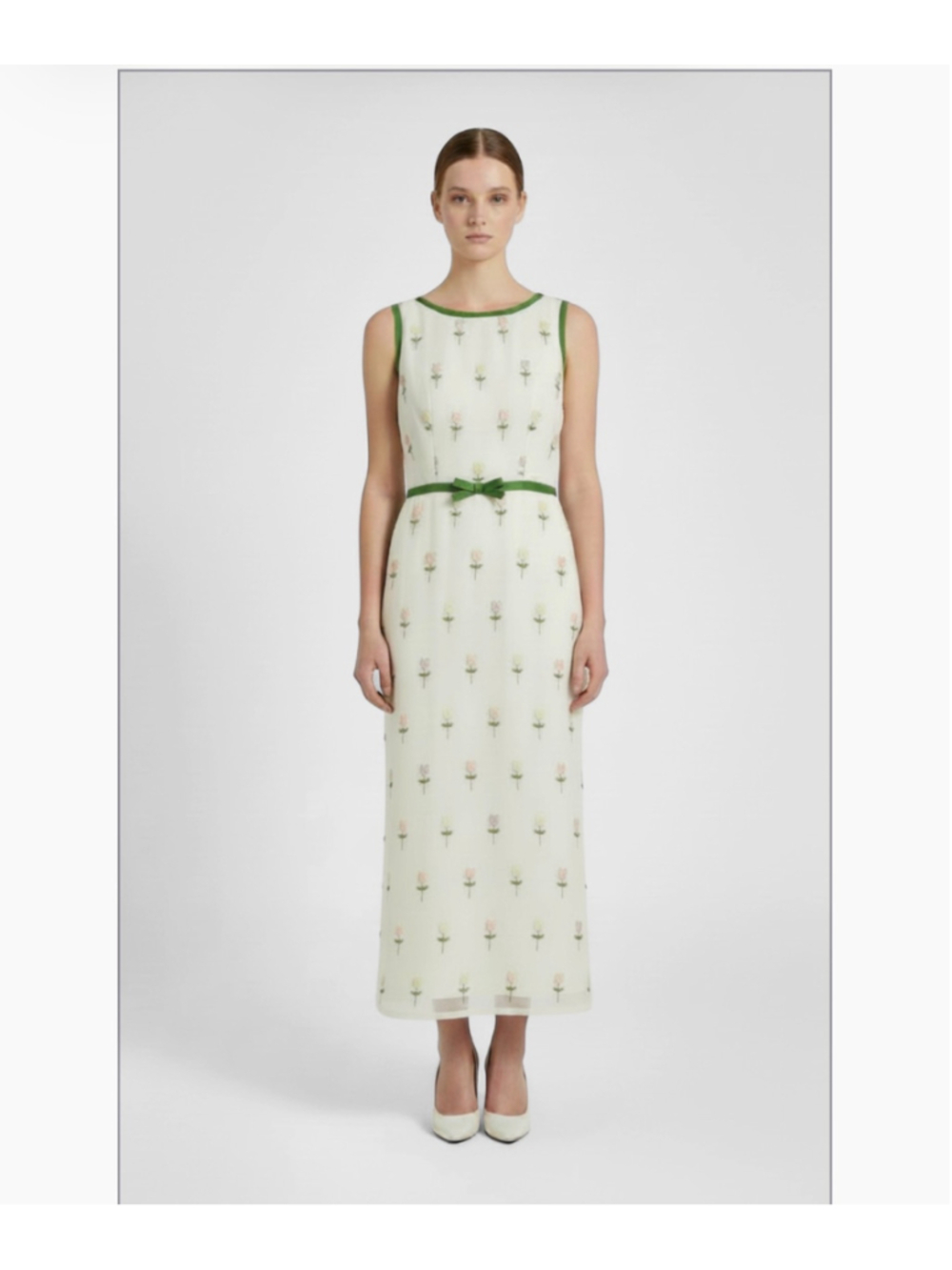 Vintage Rare Floral Embroidered Midi/Maxi Dress